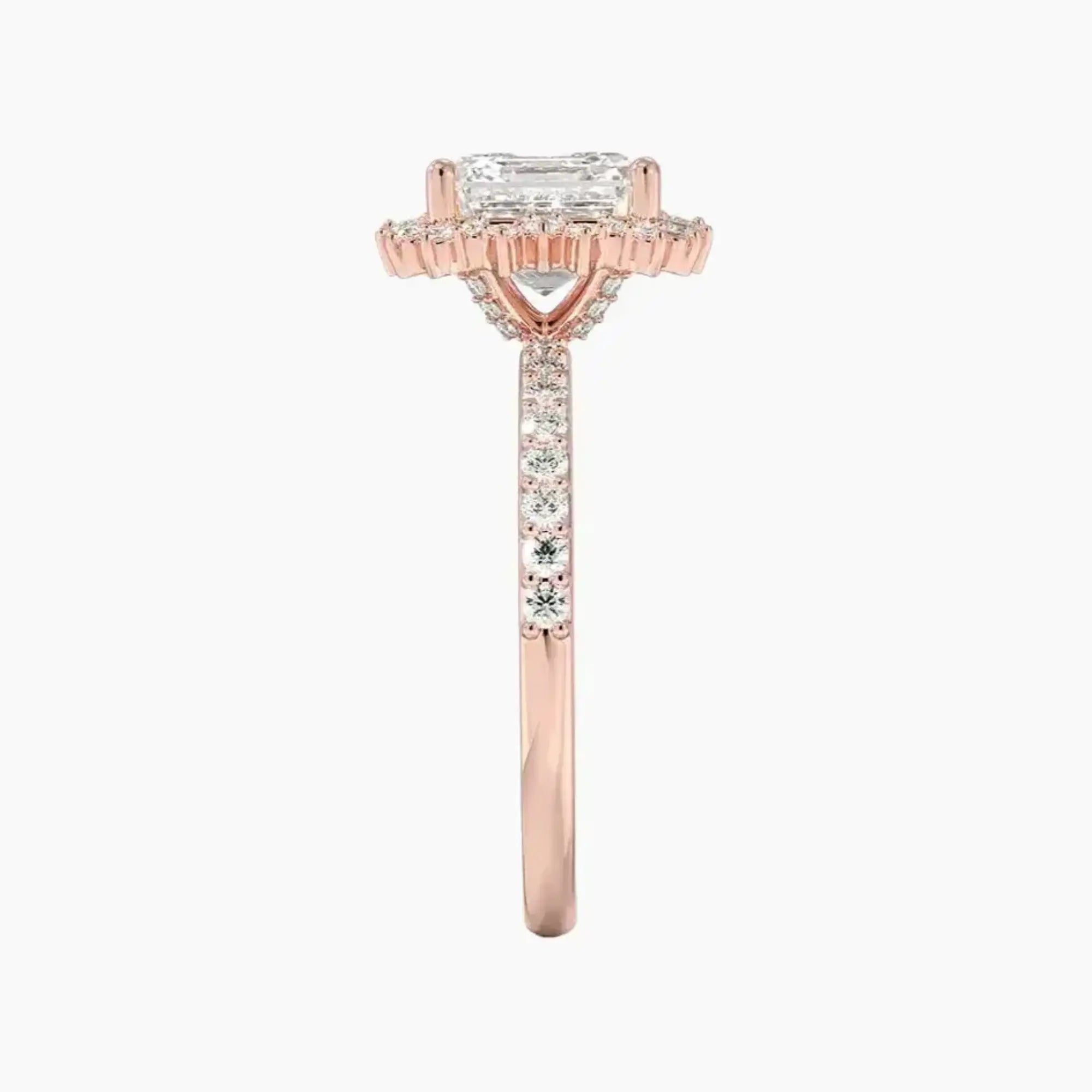 Coraline Asscher Designer 1.5 Carat Lab Grown Diamond Engagement Ring in 14K White Gold