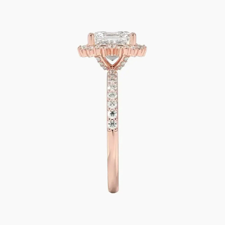 Coraline Asscher Designer 2.5 Carat Lab Grown Diamond Engagement Ring in 18K Yellow Gold