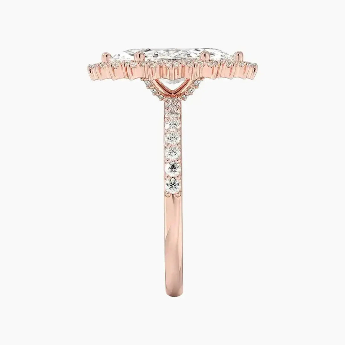 Coraline Marquise Designer 1 Carat Lab Grown Diamond Engagement Ring in 18K Yellow Gold