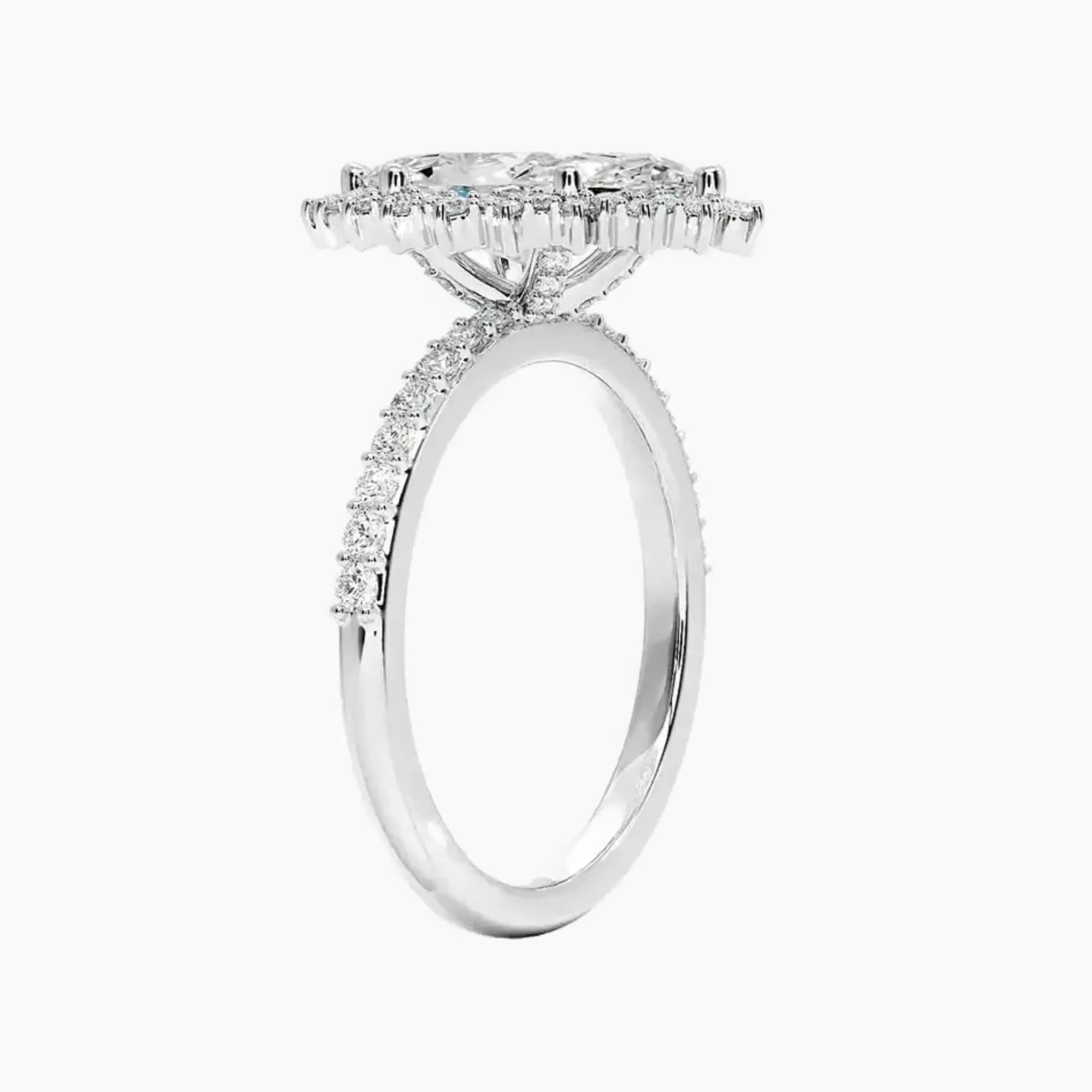 Coraline Marquise Designer Diamond Ring Setting in 14K Yellow Gold