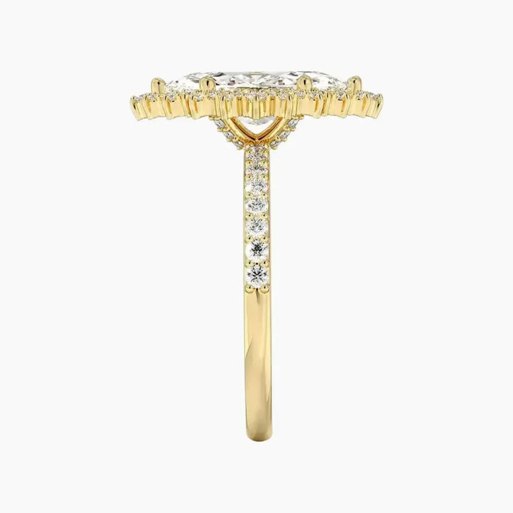 Coraline Marquise Designer 3 Carat Lab Grown Diamond Engagement Ring in 14K Rose Gold