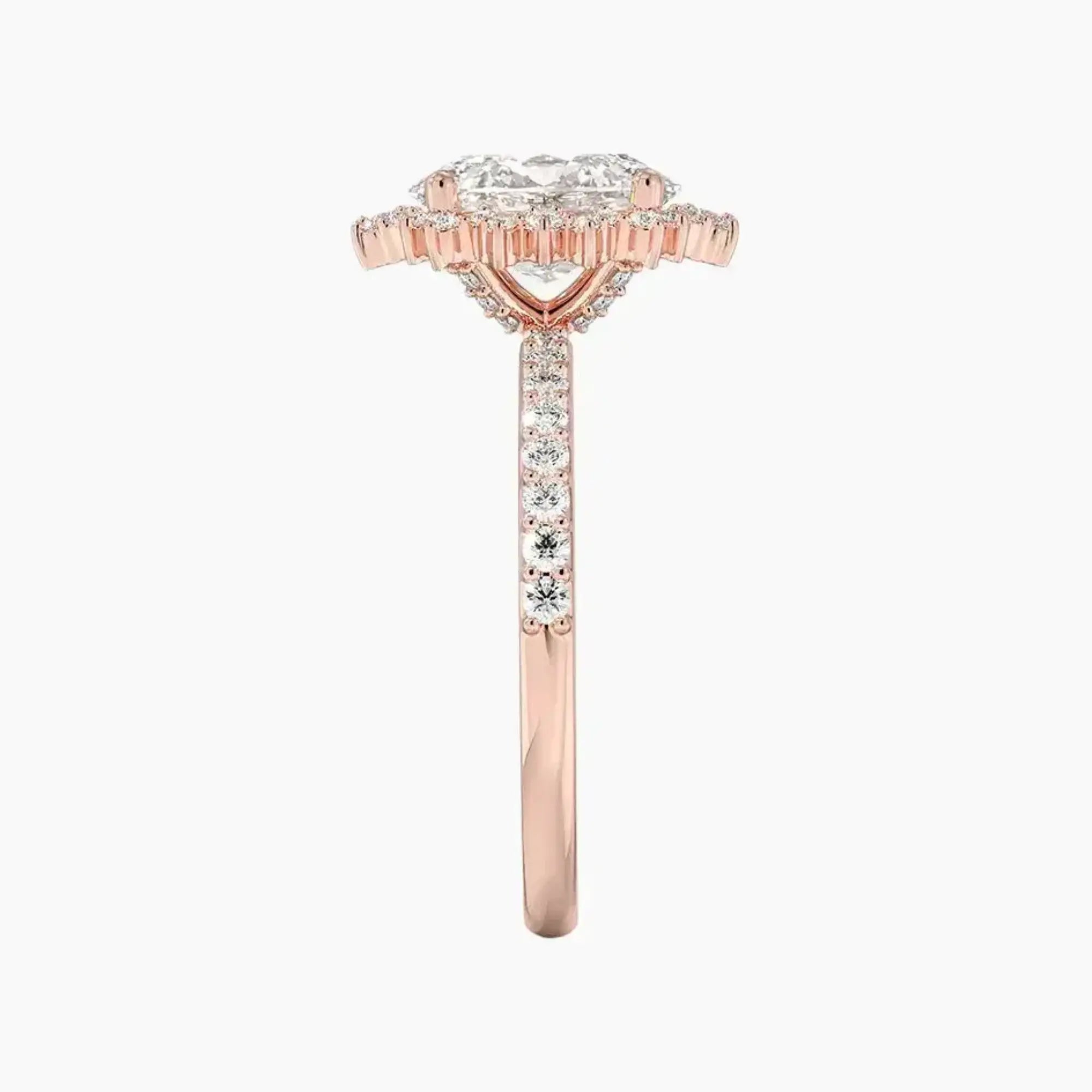 Coraline Oval Designer Diamond Ring Setting in 18K White Gold