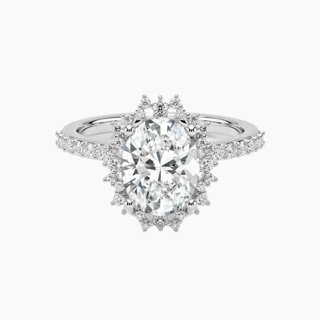 Coraline Oval Designer 1 Carat Lab Grown Diamond Engagement Ring in 18K Rose Gold
