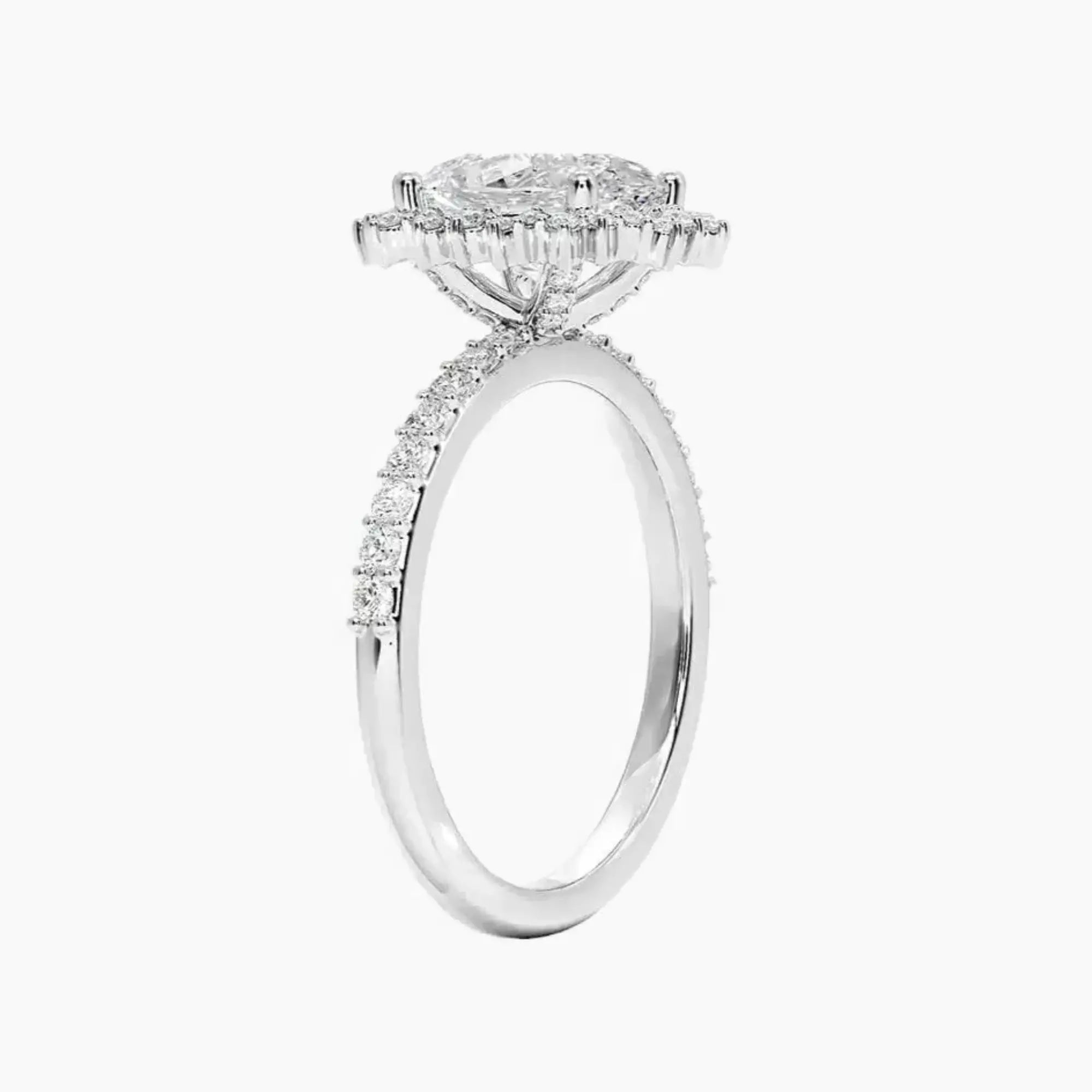 Coraline Oval Designer Diamond Ring Setting in 14K Rose Gold