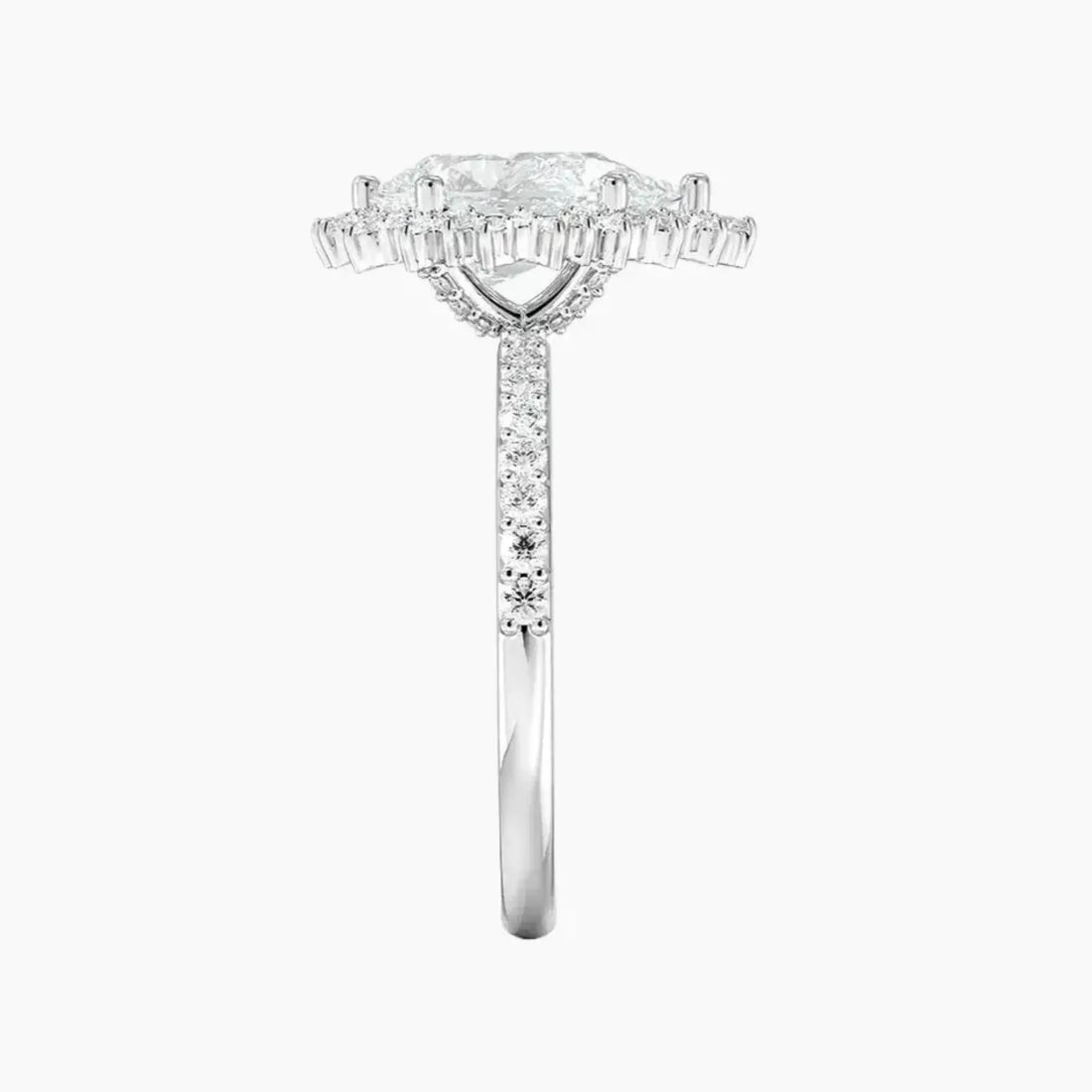 Coraline Pear Designer 1.5 Carat Lab Grown Diamond Engagement Ring in 18K Yellow Gold