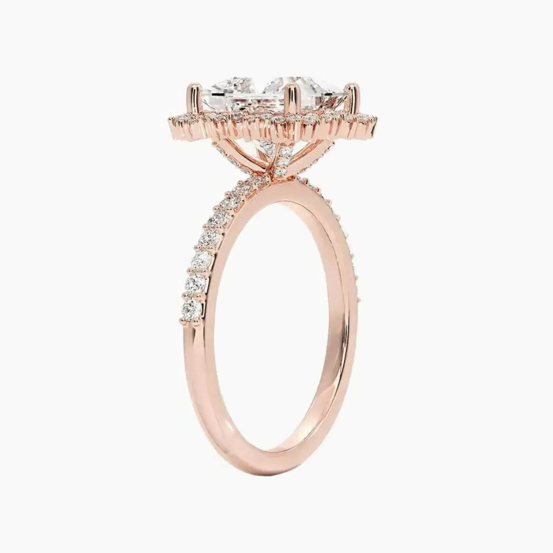 Coraline Princess Designer 2 Carat Lab Grown Diamond Engagement Ring in 14K Yellow Gold