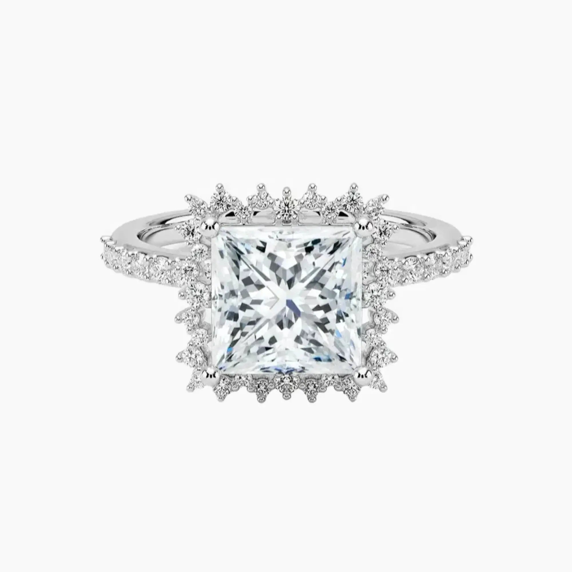 Coraline Princess Designer 2.5 Carat Lab Grown Diamond Engagement Ring in 14K Rose Gold