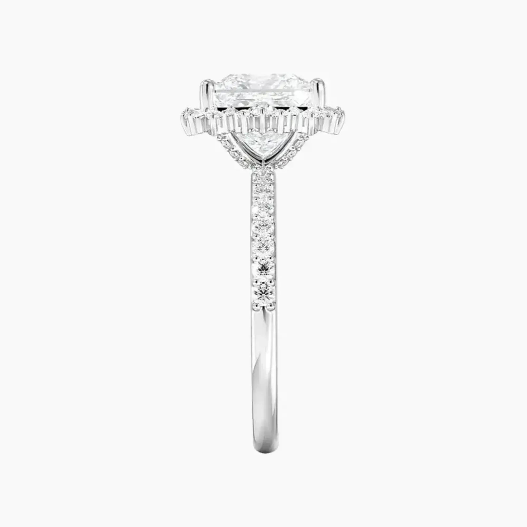 Coraline Princess Designer 1 Carat Lab Grown Diamond Engagement Ring in 14K White Gold