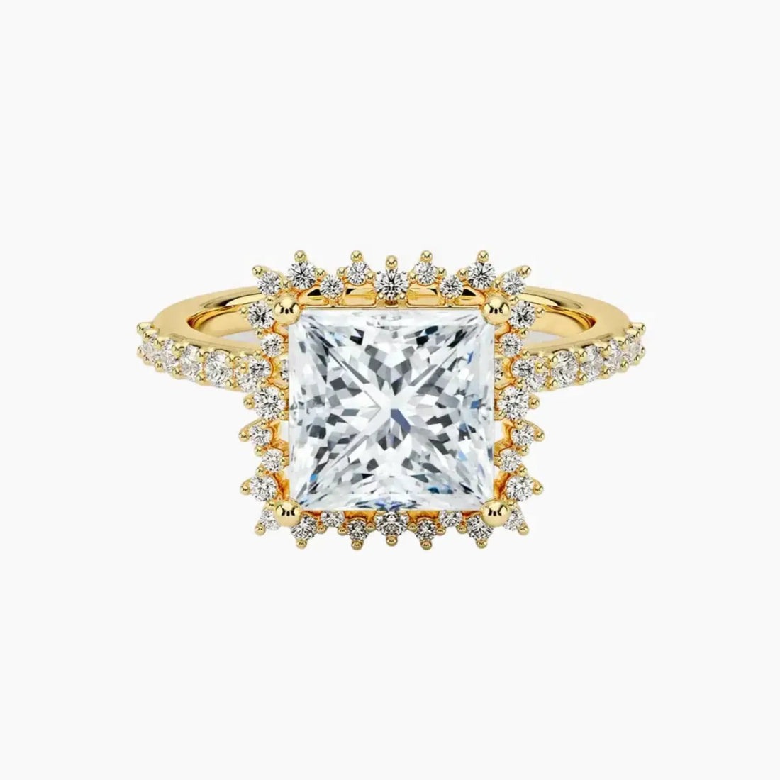 Coraline Princess Designer 2.5 Carat Lab Grown Diamond Engagement Ring in 18K White Gold