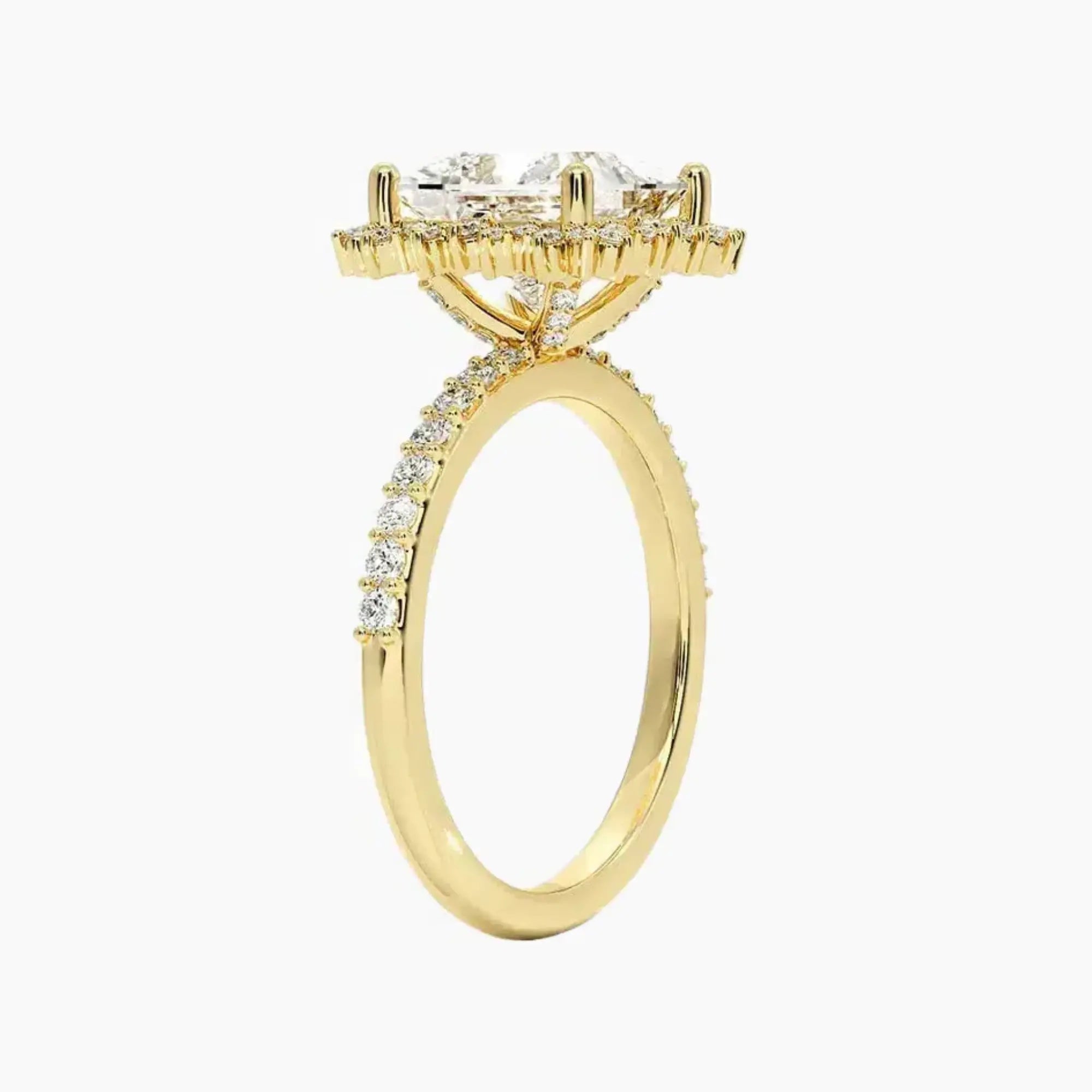 Coraline Princess Designer 2 Carat Lab Grown Diamond Engagement Ring in 18K White Gold