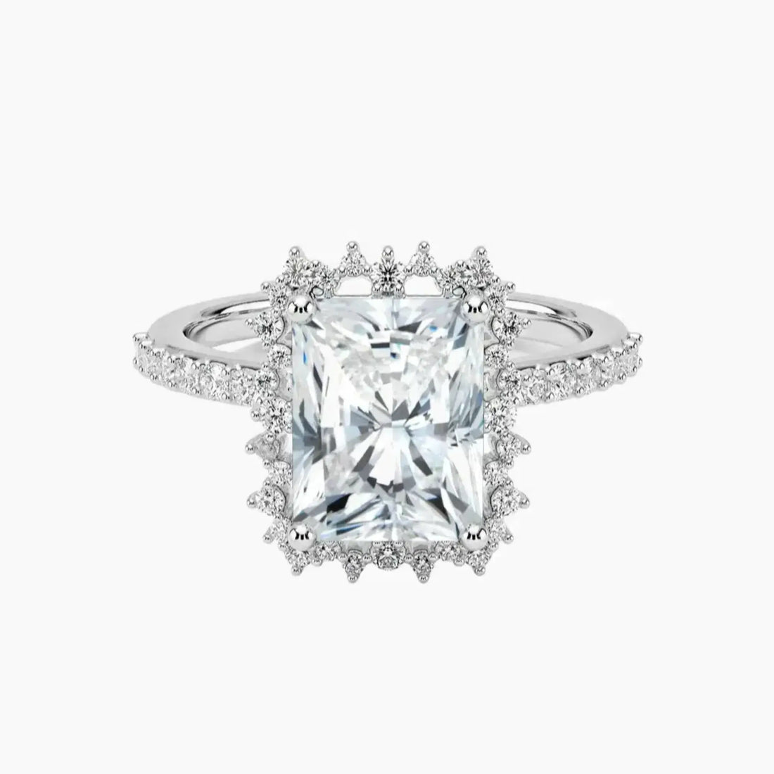 Coraline Radiant Designer 1.5 Carat Lab Grown Diamond Engagement Ring in 14K Yellow Gold