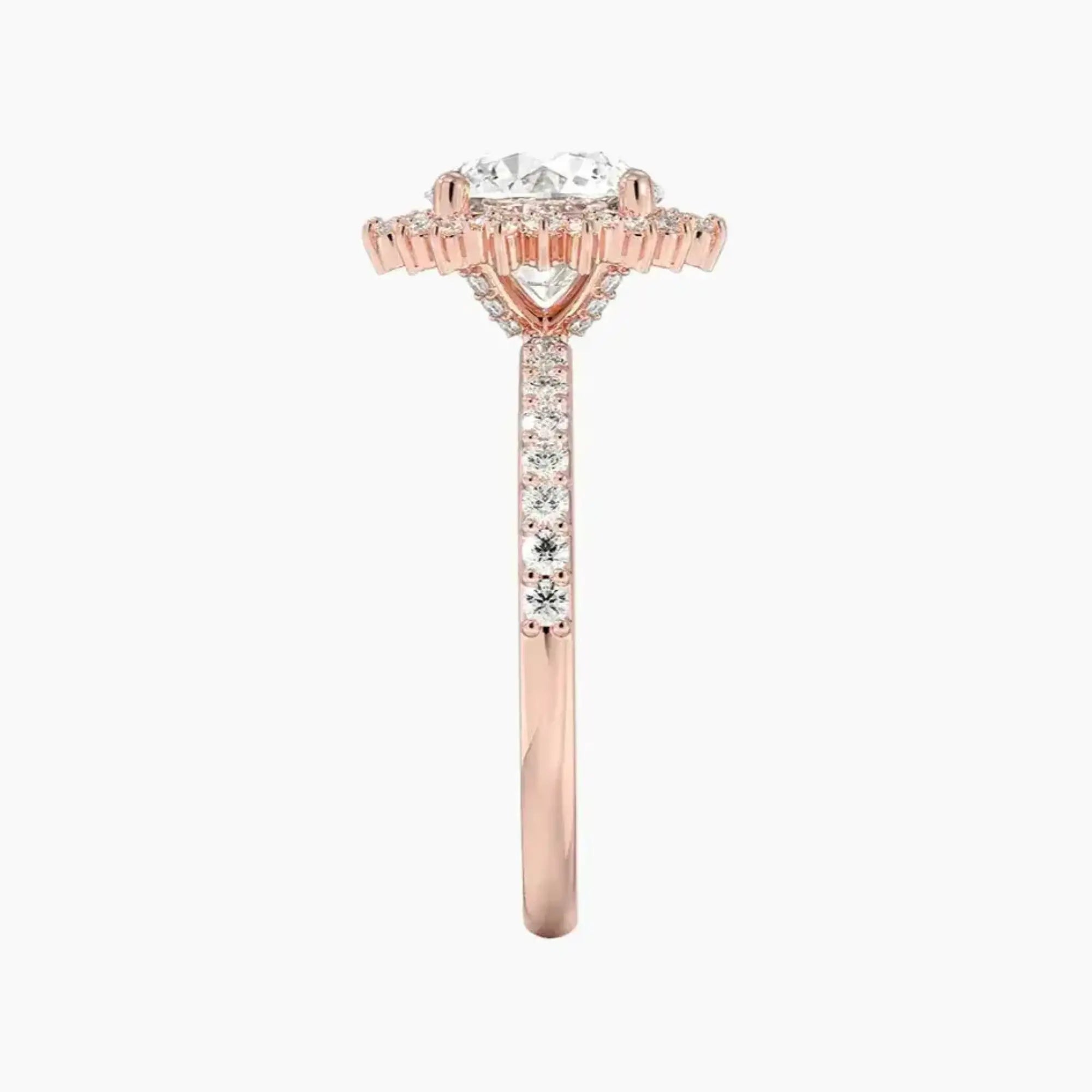Coraline Round Designer 2.5 Carat Lab Grown Diamond Engagement Ring in 18K Yellow Gold