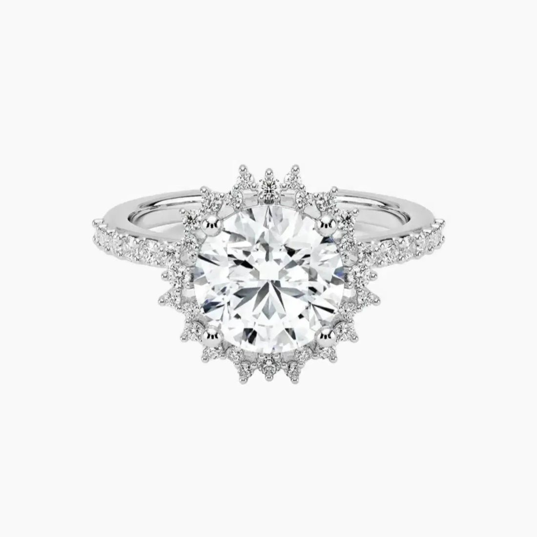 Coraline Round Designer Diamond Ring Setting in 18K Yellow Gold
