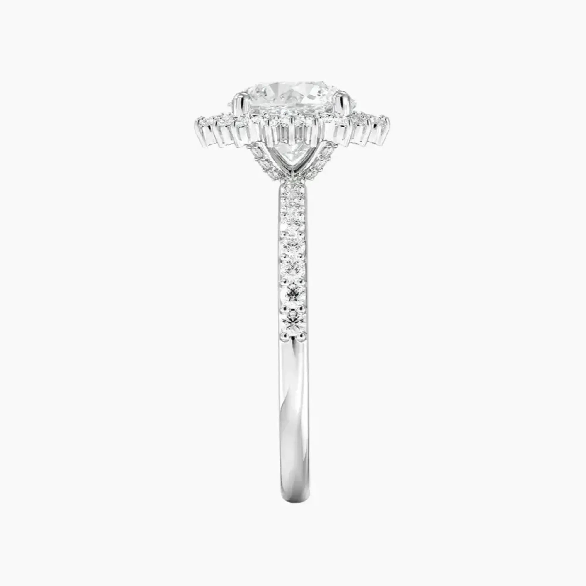 Coraline Round Designer 2 Carat Lab Grown Diamond Engagement Ring in 14K Yellow Gold