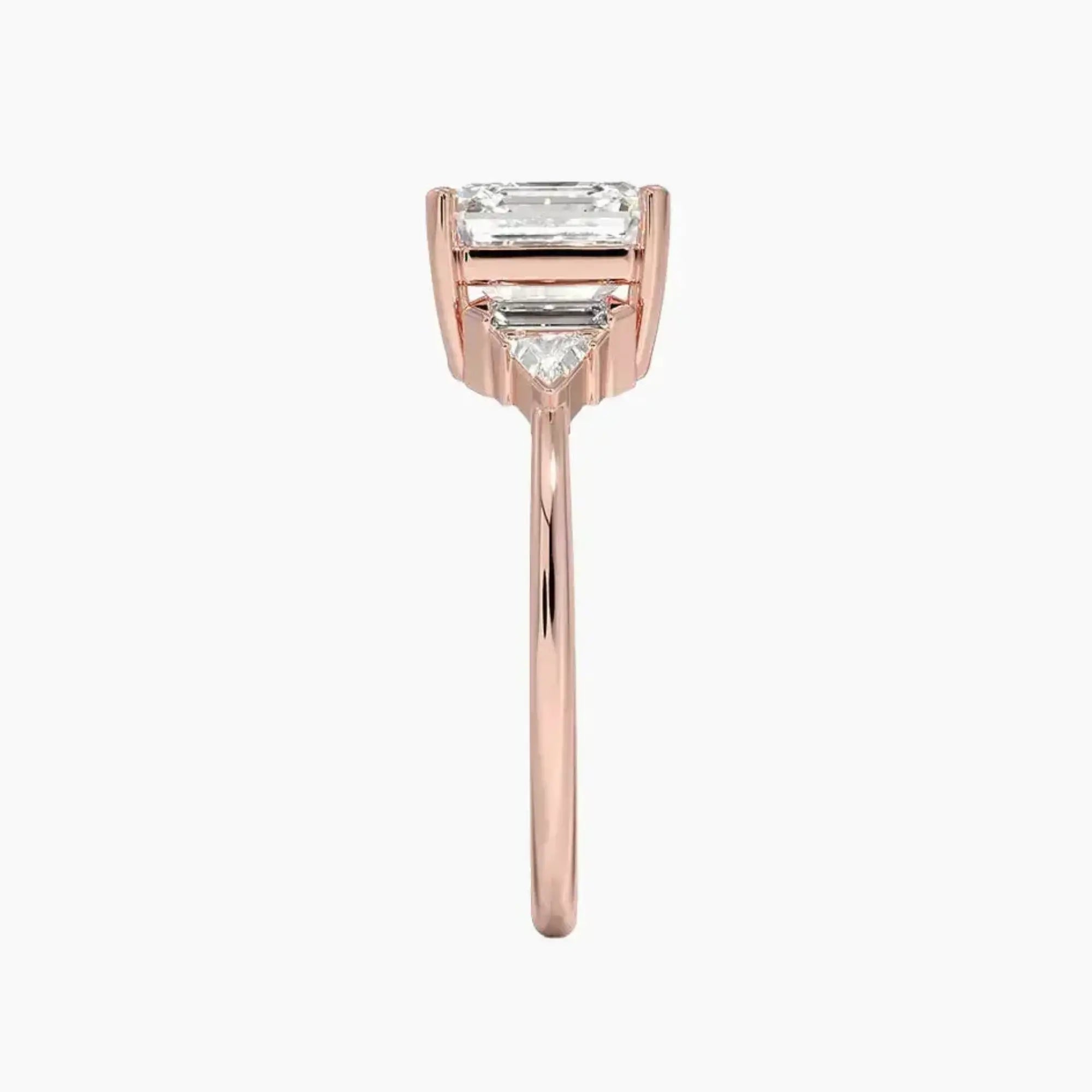 Honora Five Stone Asscher Designer 2.5 Carat Lab Grown Diamond Engagement Ring in 14K Rose Gold