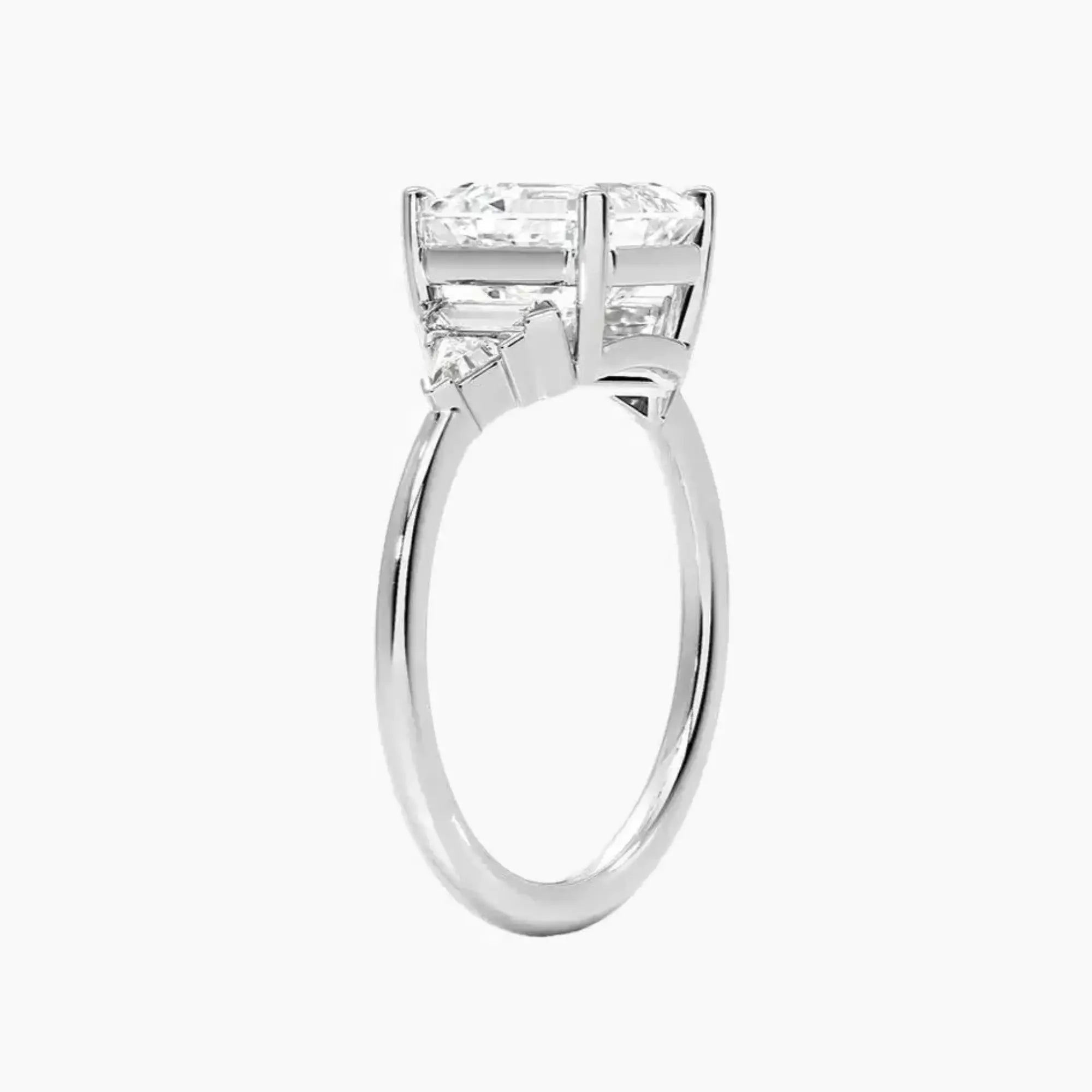 Honora Five Stone Asscher Designer 1 Carat Lab Grown Diamond Engagement Ring in 14K Rose Gold