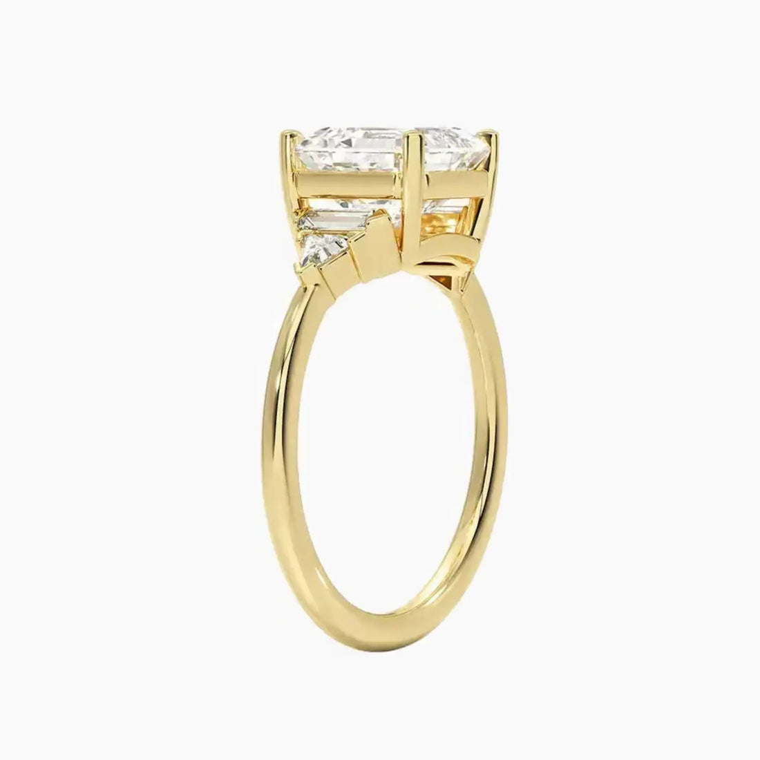 Honora Five Stone Asscher Designer 1.5 Carat Lab Grown Diamond Engagement Ring in 14K Rose Gold