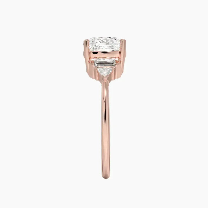 Honora Five Stone Cushion Designer 1.5 Carat Lab Grown Diamond Engagement Ring in 14K Yellow Gold