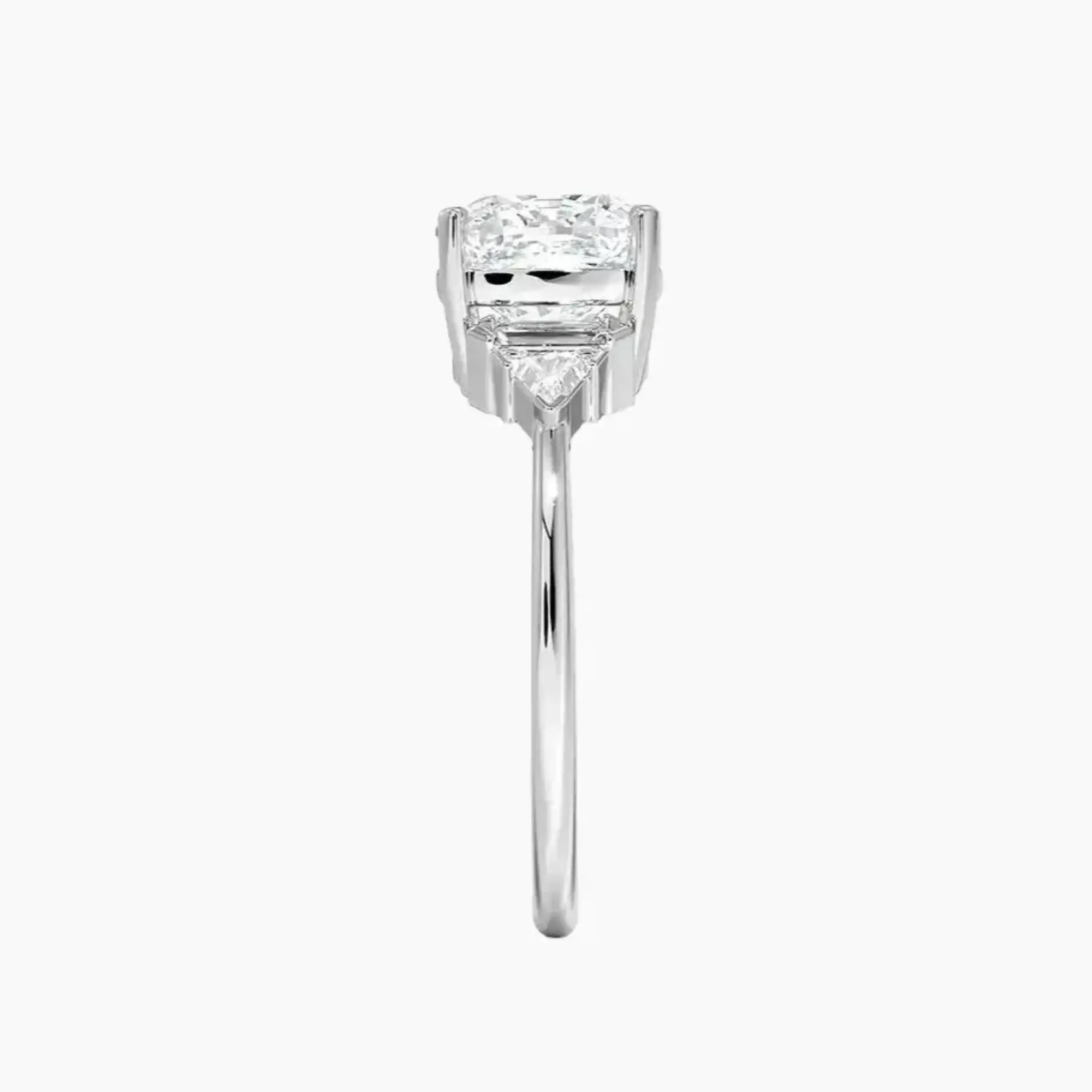 Honora Five Stone Cushion Designer Diamond Ring Setting in 14K White Gold