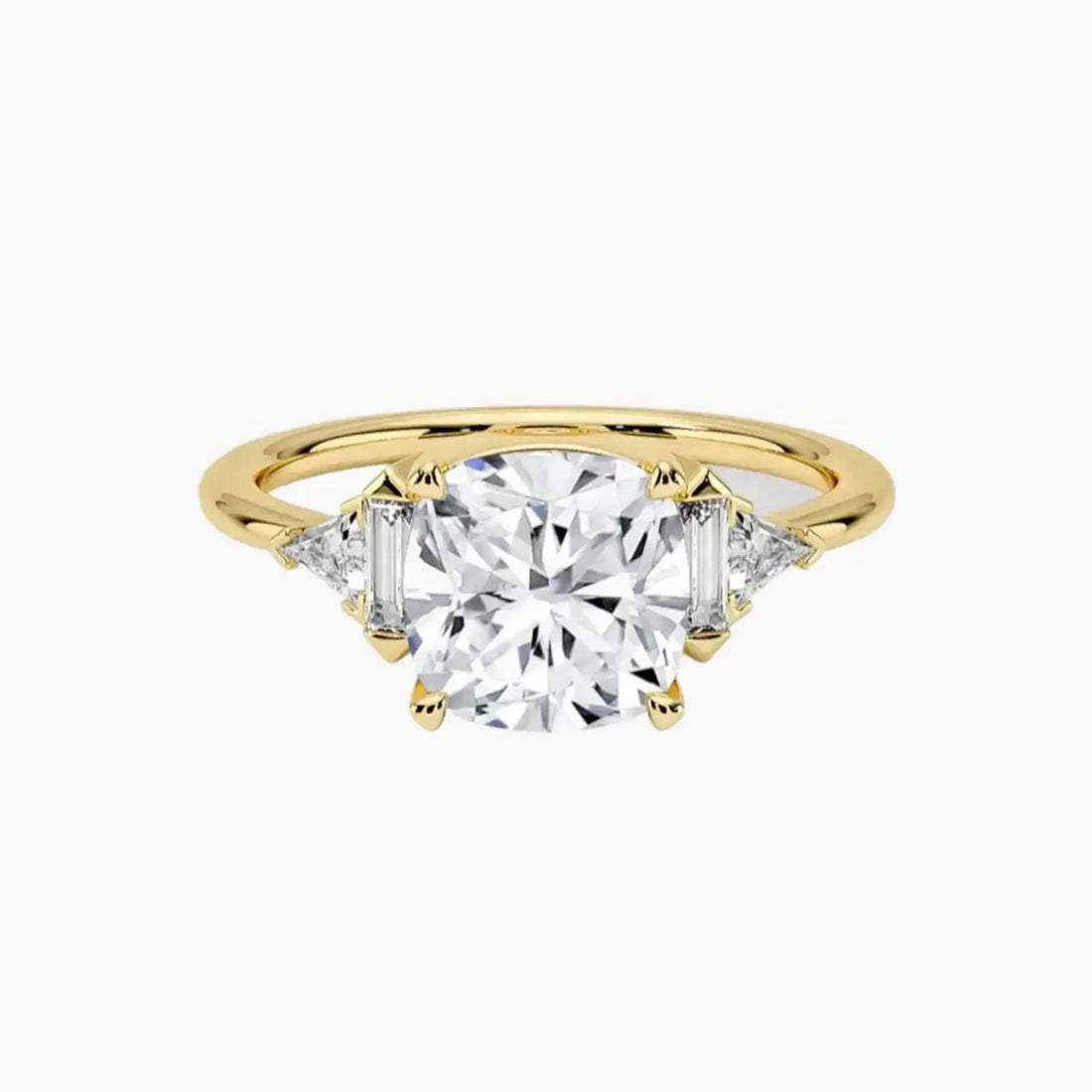 Honora Five Stone Cushion Designer 2.5 Carat Lab Grown Diamond Engagement Ring in 18K Rose Gold