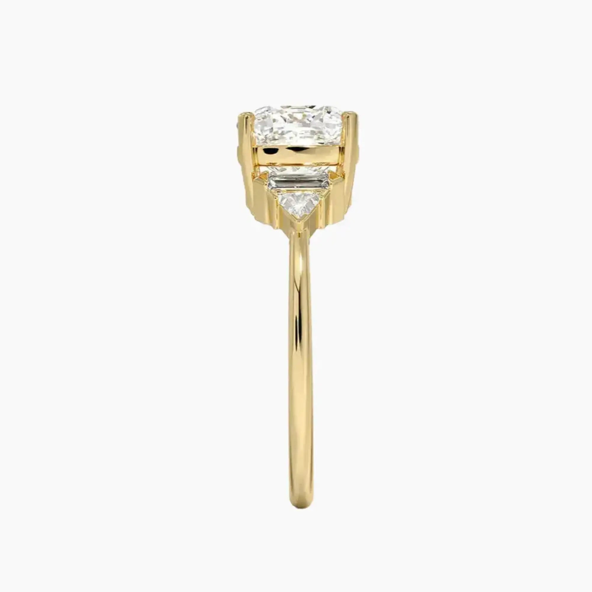 Honora Five Stone Cushion Designer 3 Carat Lab Grown Diamond Engagement Ring in 14K Rose Gold