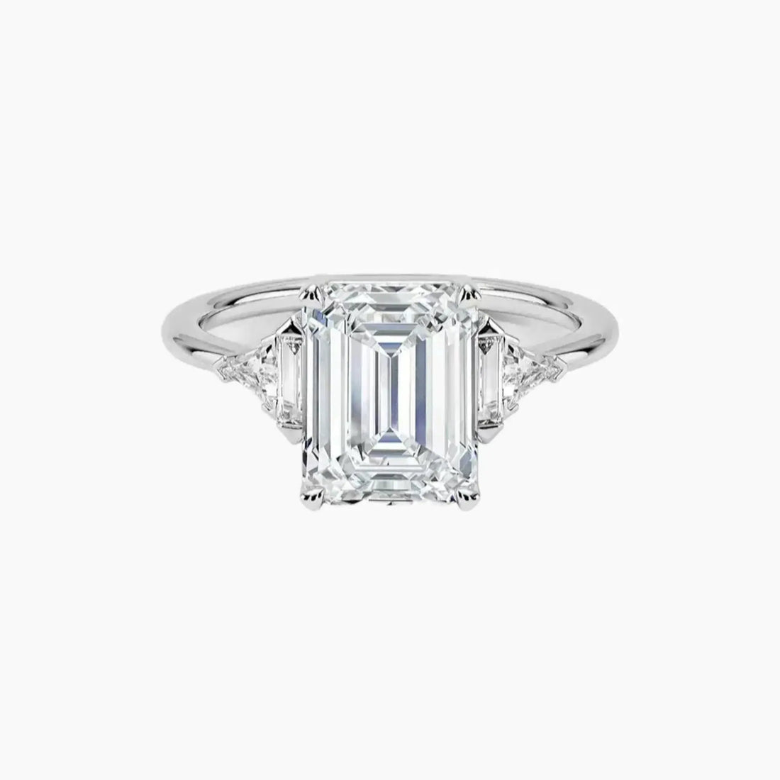 Honora Five Stone Emerald Designer 3 Carat Lab Grown Diamond Engagement Ring in 14K Rose Gold