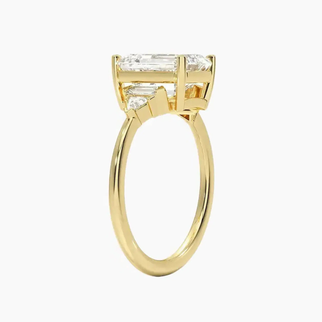 Honora Five Stone Emerald Designer Diamond Ring Setting in 14K Yellow Gold
