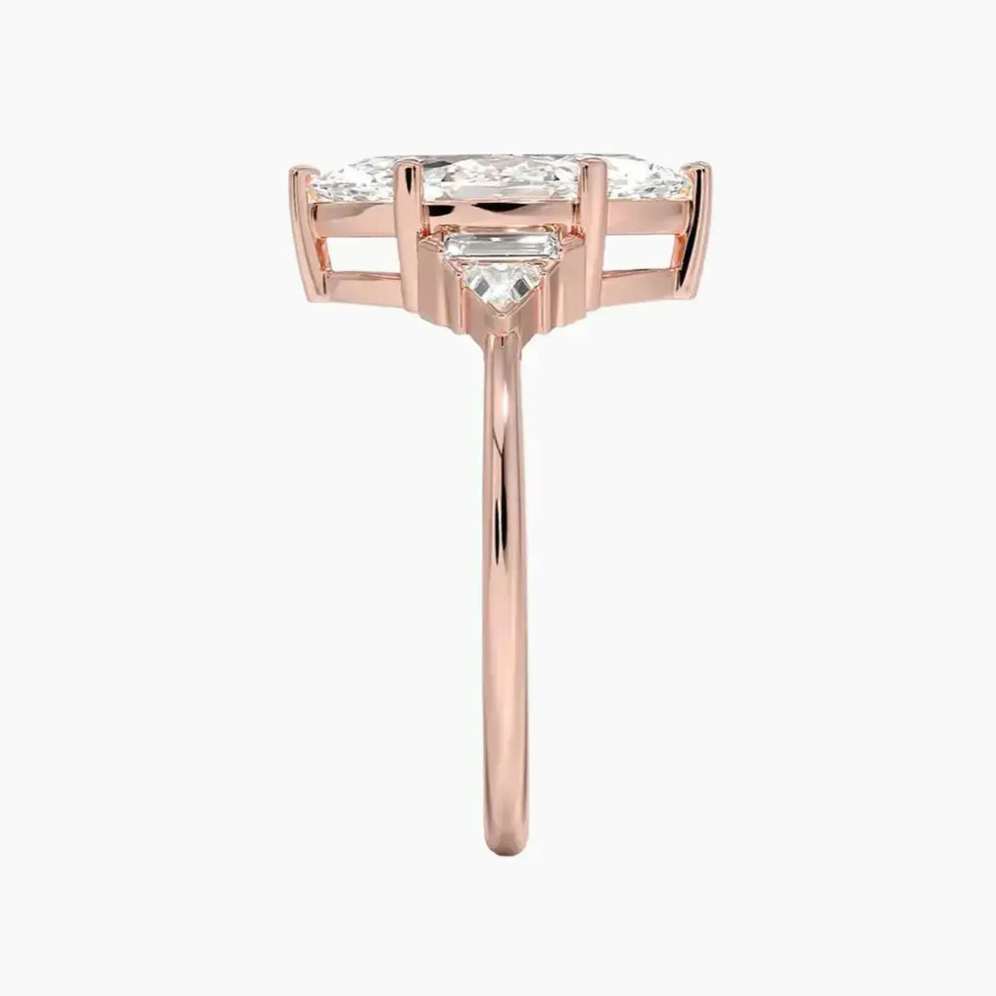Honora Five Stone Marquise Designer Diamond Ring Setting in 14K Rose Gold