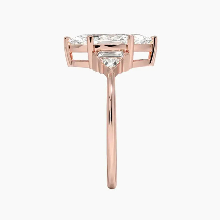 Honora Five Stone Marquise Designer 1.5 Carat Lab Grown Diamond Engagement Ring in 14K White Gold