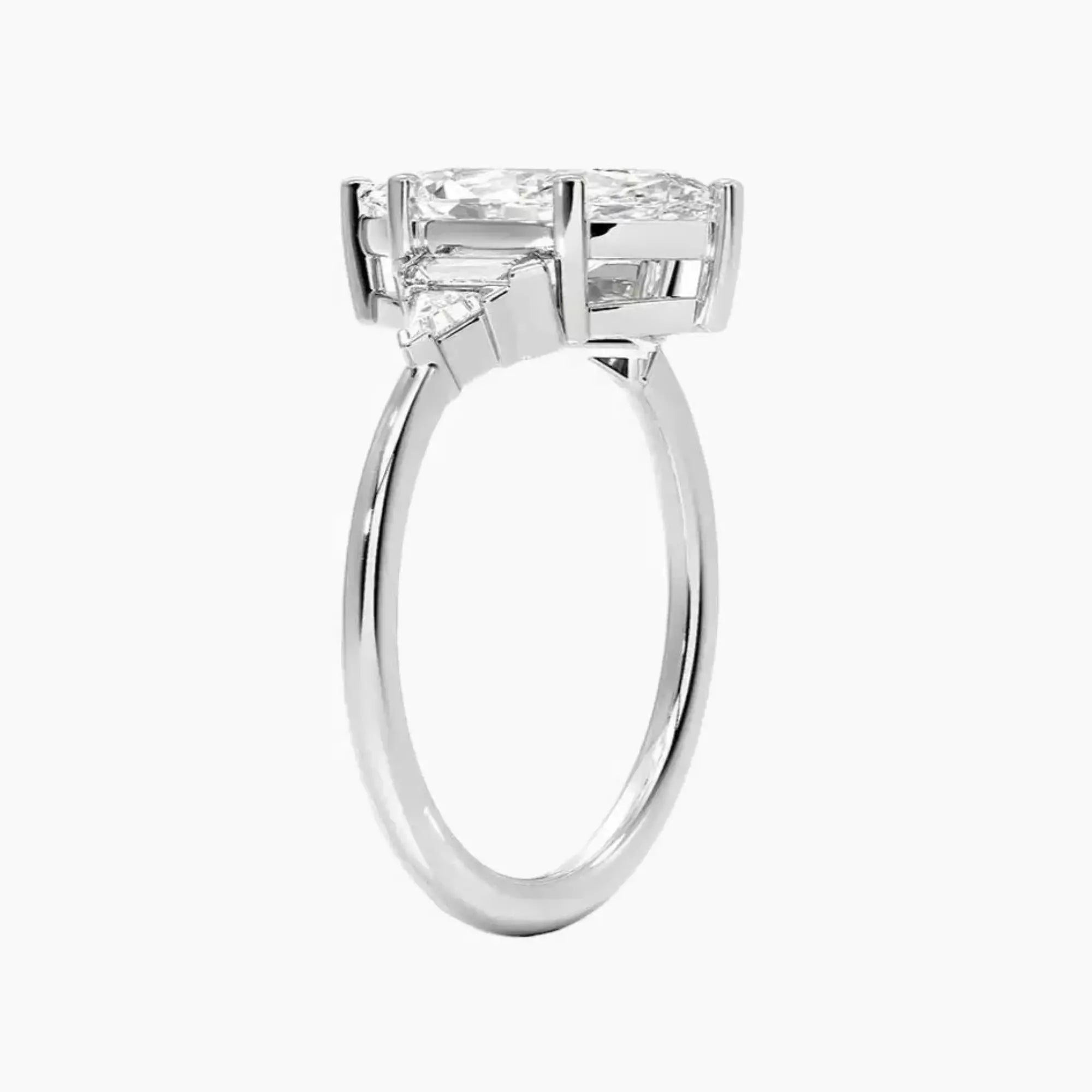 Honora Five Stone Marquise Designer 3 Carat Lab Grown Diamond Engagement Ring in 18K Yellow Gold