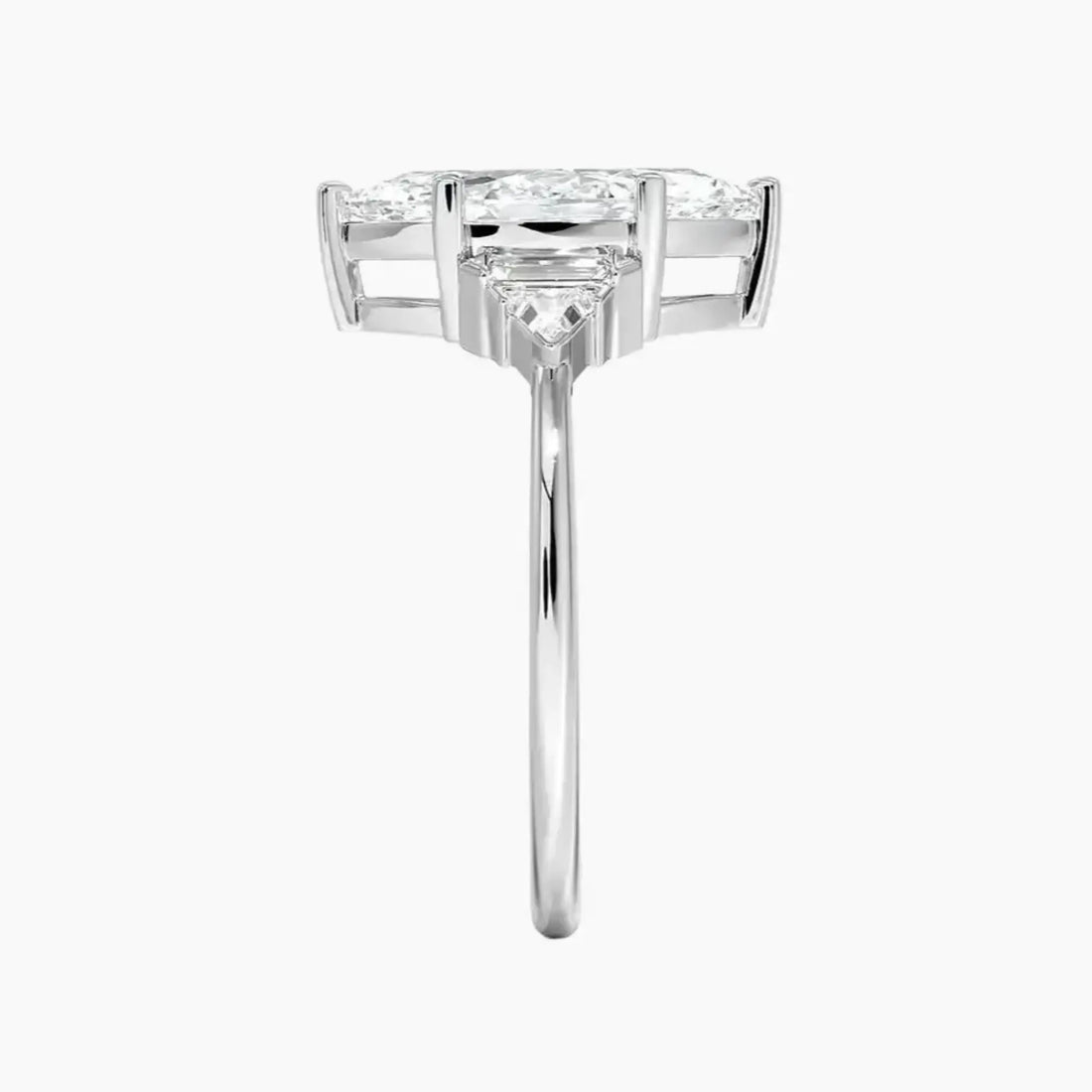 Honora Five Stone Marquise Designer 2.5 Carat Lab Grown Diamond Engagement Ring in 18K White Gold