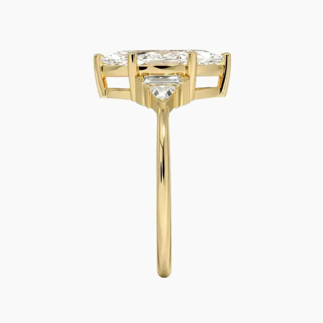 Honora Five Stone Marquise Designer Diamond Ring Setting in 14K Yellow Gold