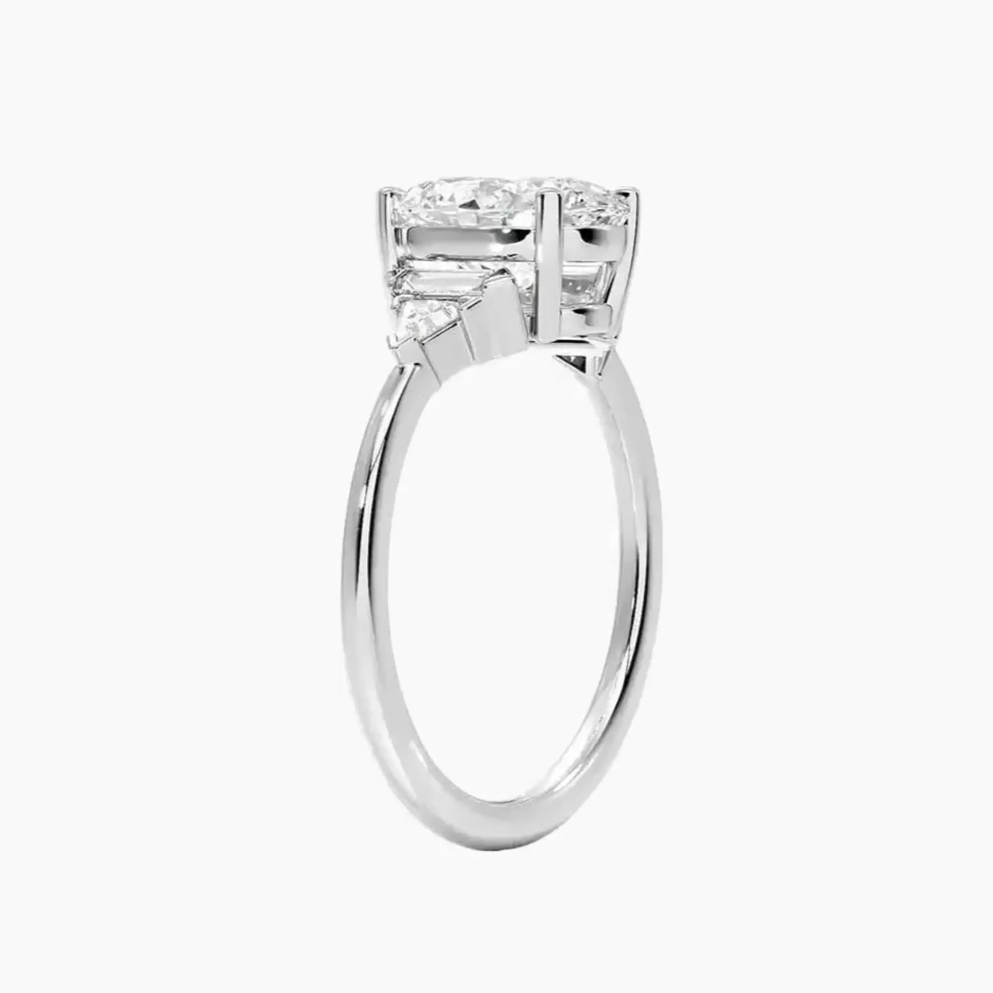 Honora Five Stone Oval Designer 2.5 Carat Lab Grown Diamond Engagement Ring in 18K Yellow Gold