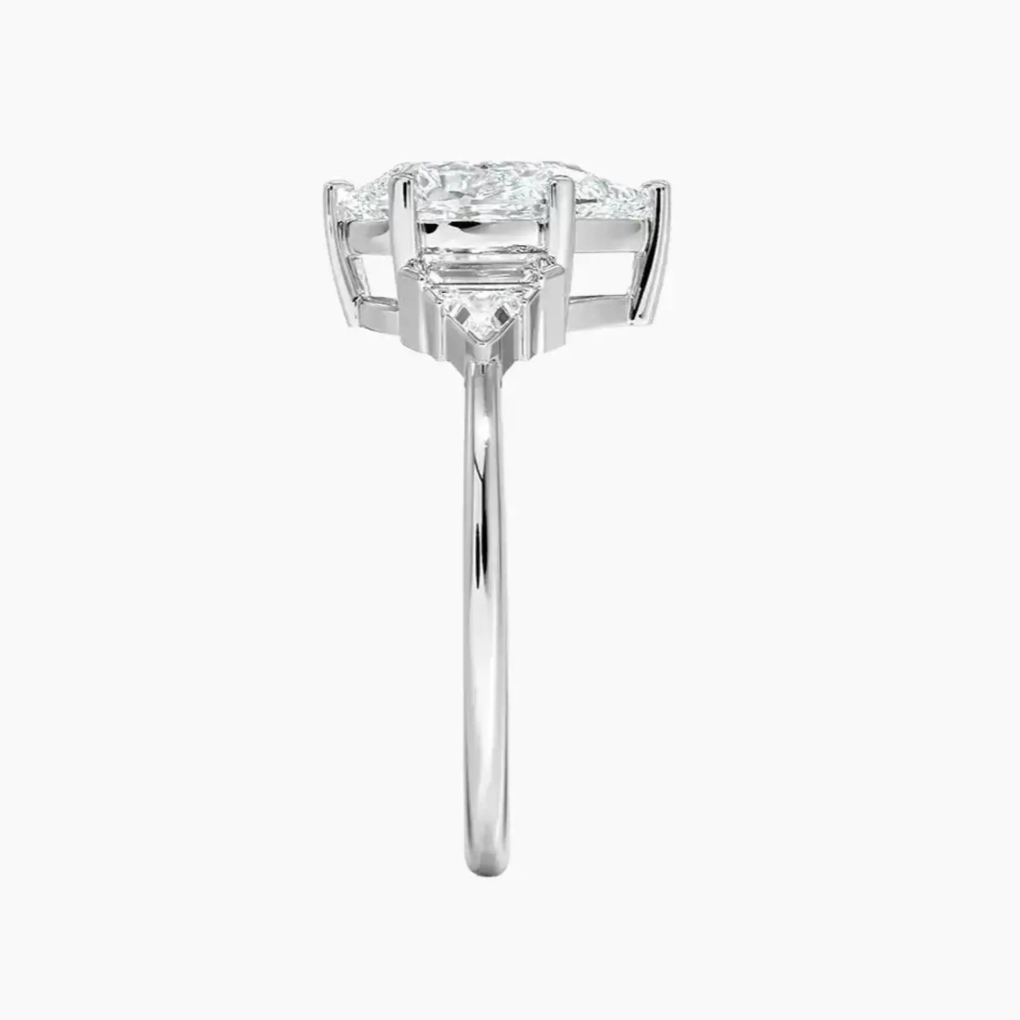Honora Five Stone Pear Designer 3 Carat Lab Grown Diamond Engagement Ring in 14K White Gold