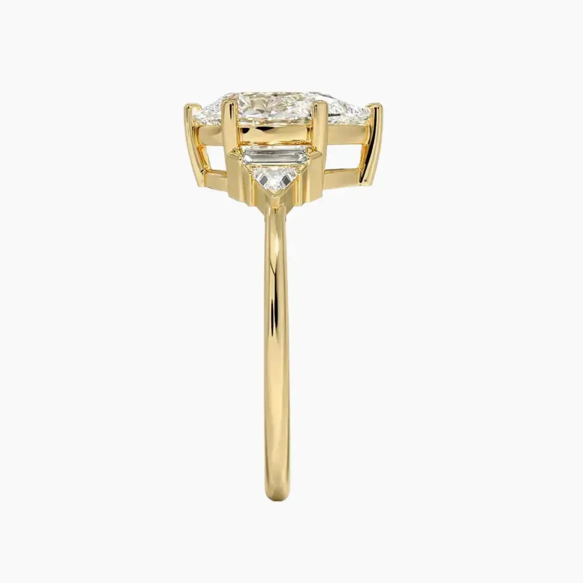 Honora Five Stone Pear Designer 2.5 Carat Lab Grown Diamond Engagement Ring in 18K White Gold