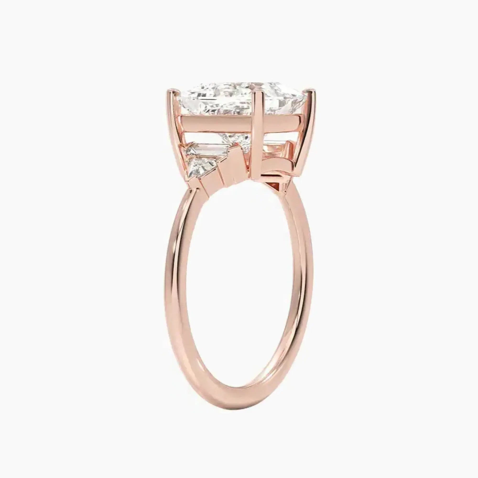 Honora Five Stone Princess Designer 3 Carat Lab Grown Diamond Engagement Ring in 14K Yellow Gold
