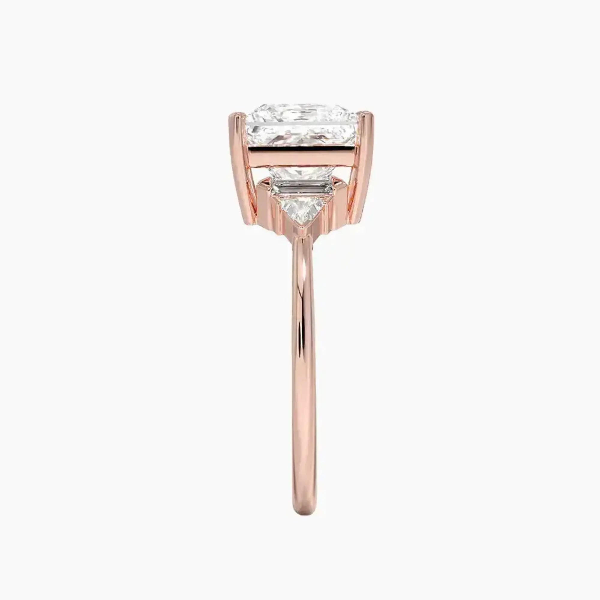 Honora Five Stone Princess Designer 3 Carat Lab Grown Diamond Engagement Ring in 14K Yellow Gold