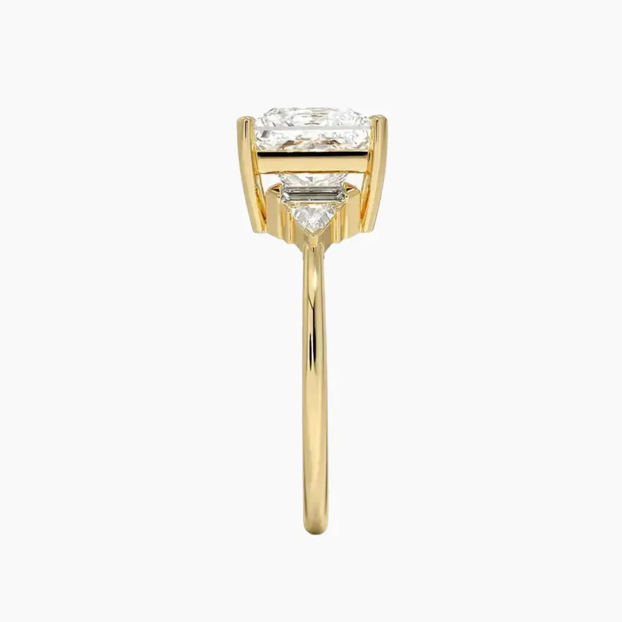 Honora Five Stone Princess Designer 1.5 Carat Lab Grown Diamond Engagement Ring in 14K Rose Gold