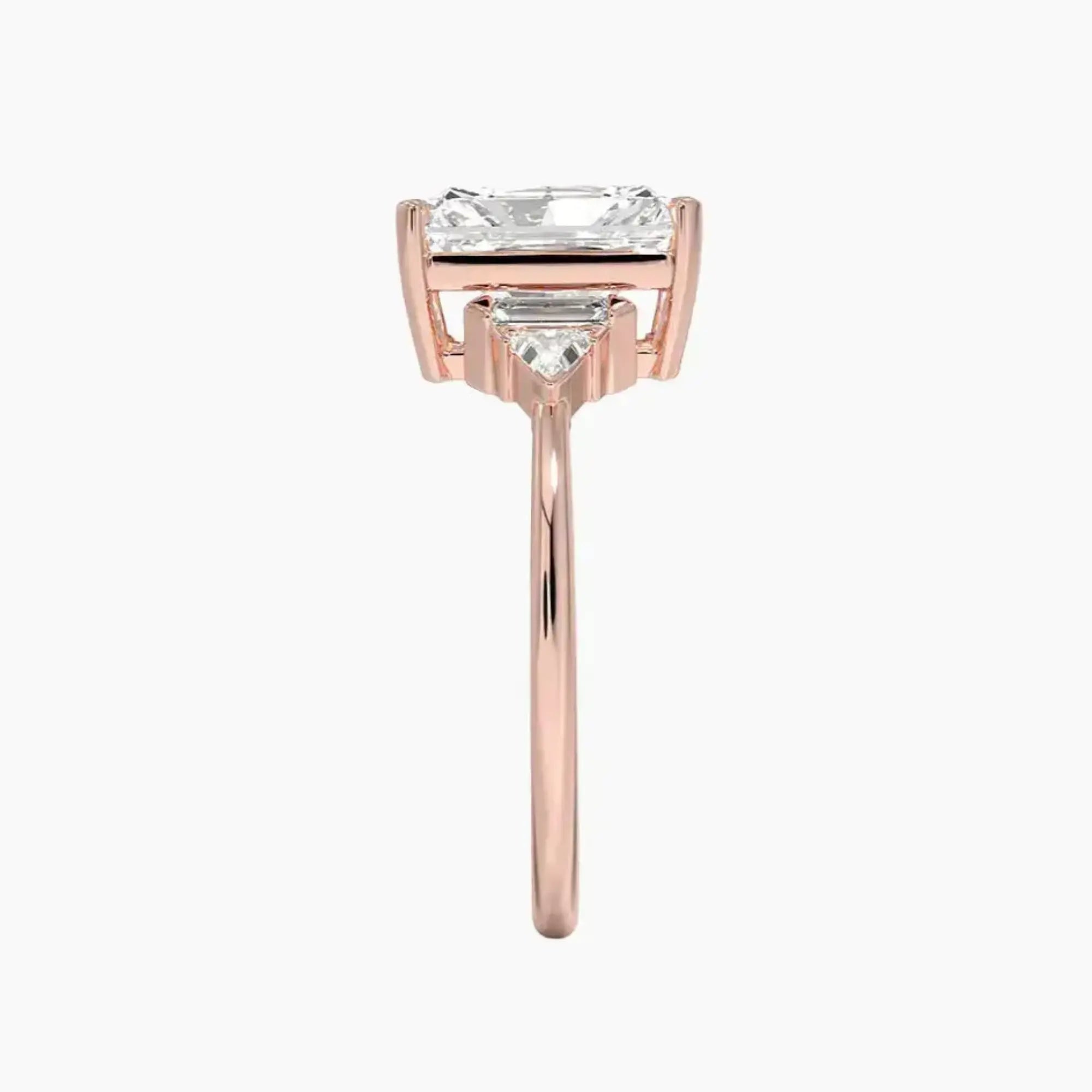 Honora Five Stone Radiant Designer 3 Carat Lab Grown Diamond Engagement Ring in 18K Yellow Gold