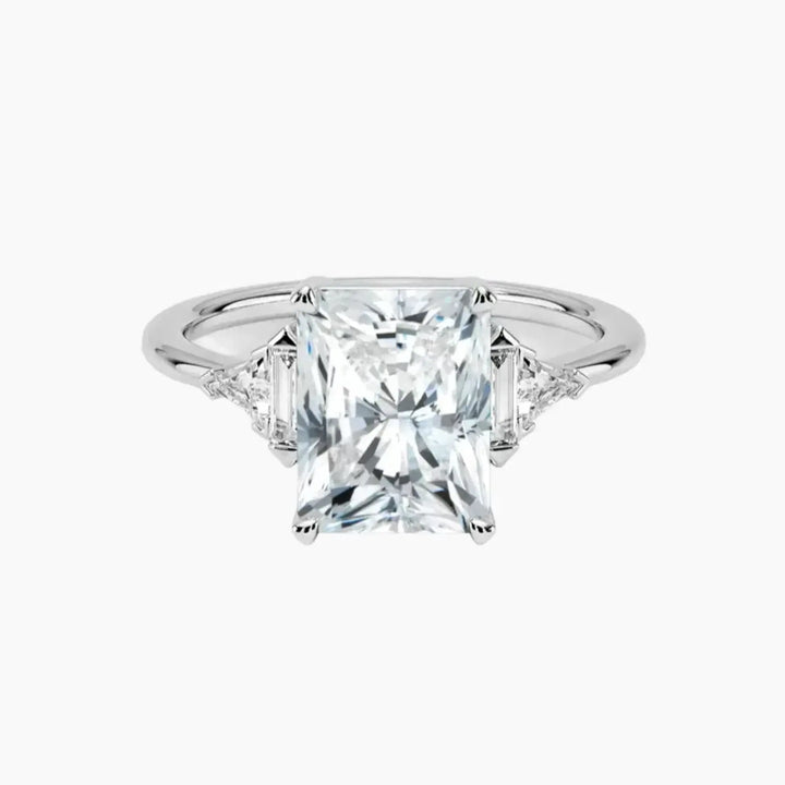 Honora Five Stone Radiant Designer 1 Carat Lab Grown Diamond Engagement Ring in 18K White Gold