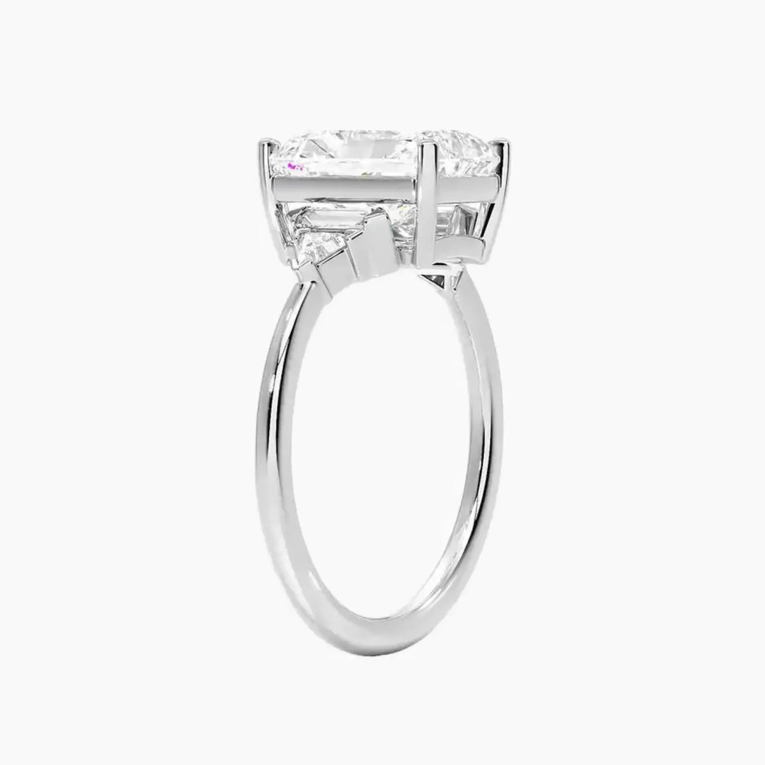 Honora Five Stone Radiant Designer 3 Carat Lab Grown Diamond Engagement Ring in 14K Rose Gold