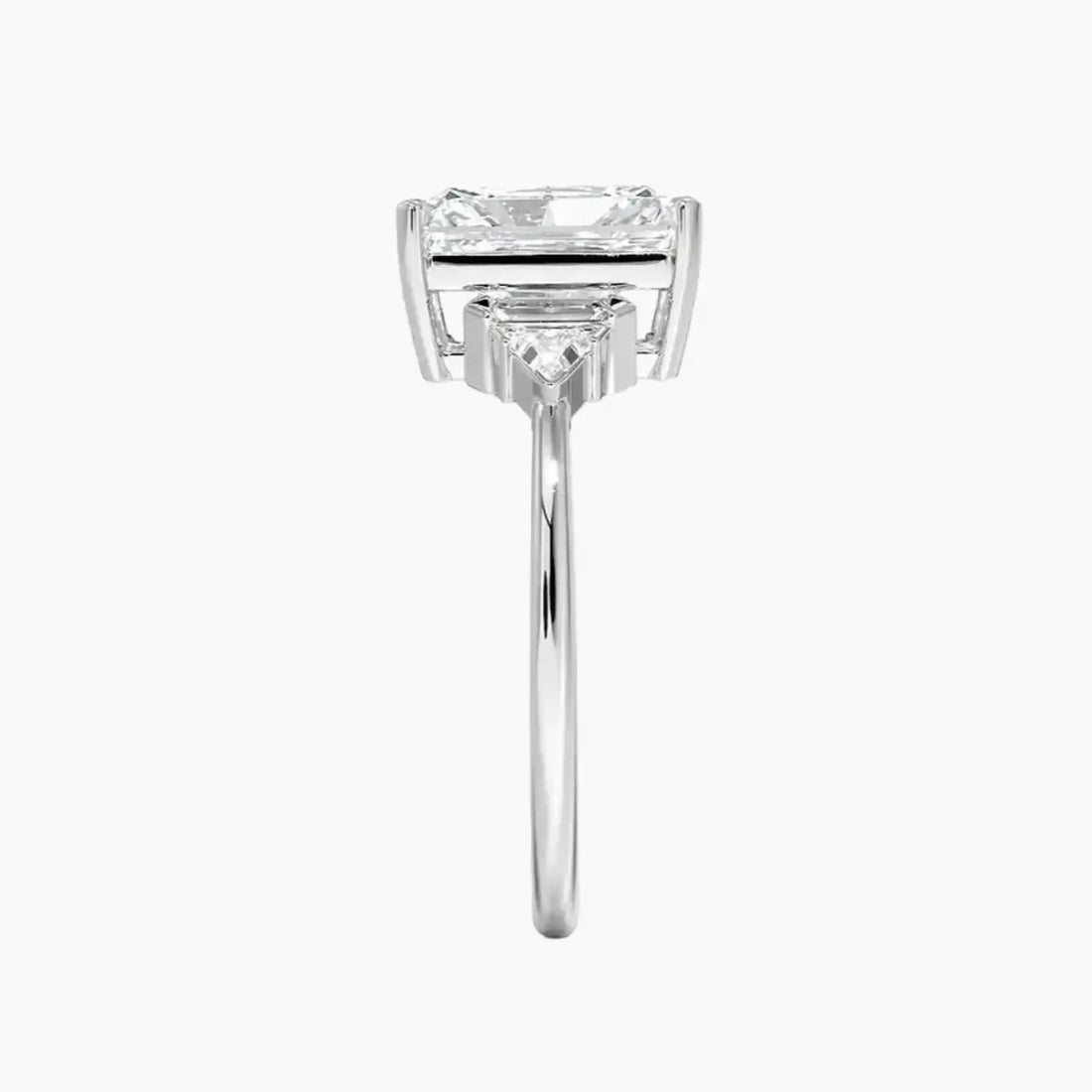Honora Five Stone Radiant Designer 3 Carat Lab Grown Diamond Engagement Ring in 18K Rose Gold