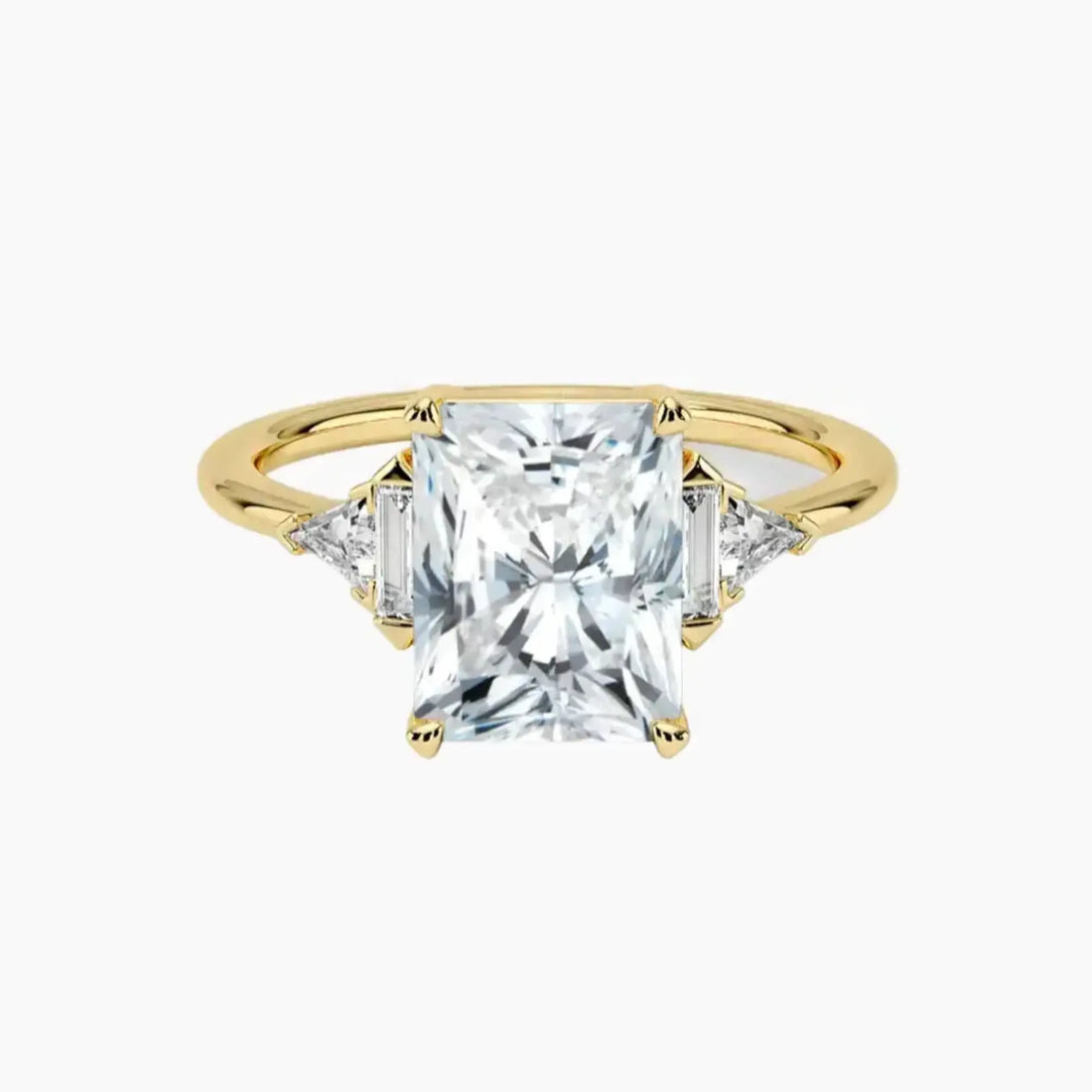 Honora Five Stone Radiant Designer 2 Carat Lab Grown Diamond Engagement Ring in 18K White Gold