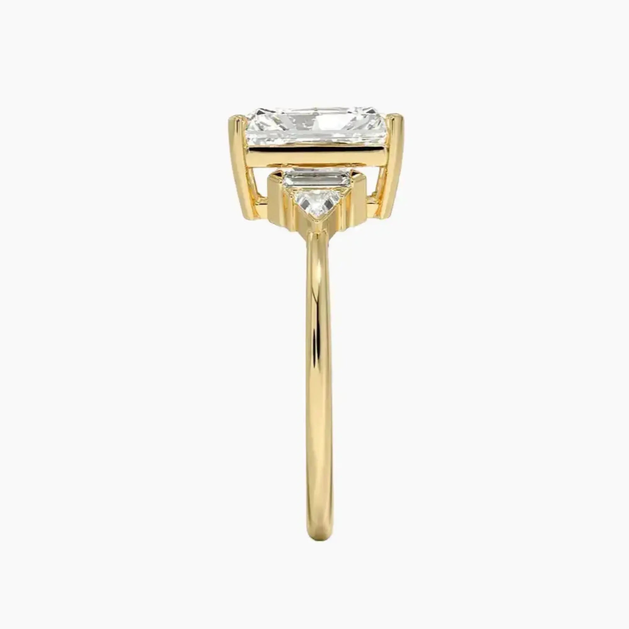 Honora Five Stone Radiant Designer 2 Carat Lab Grown Diamond Engagement Ring in 18K White Gold