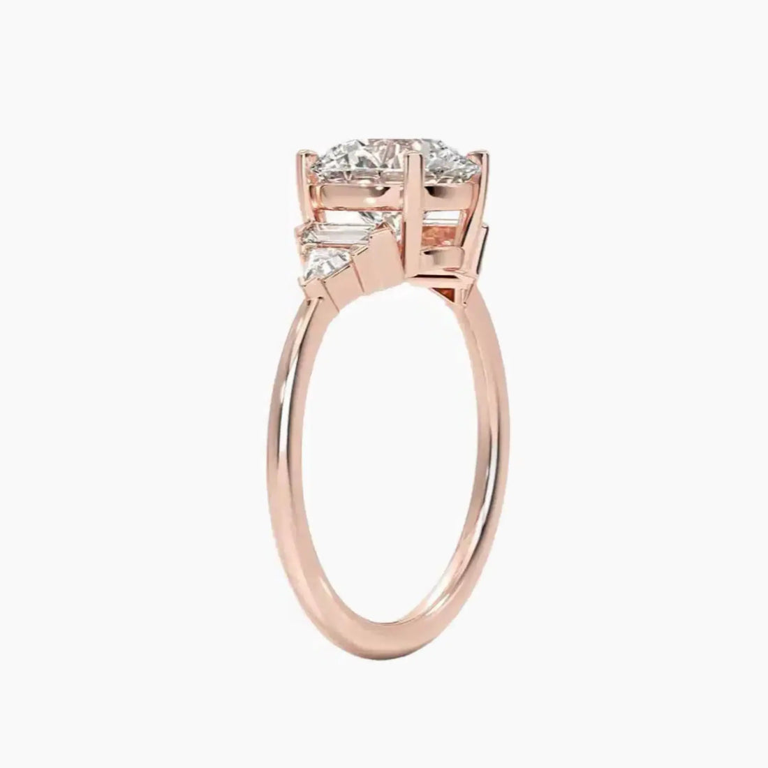 Honora Five Stone Round Designer 2.5 Carat Lab Grown Diamond Engagement Ring in 18K Yellow Gold