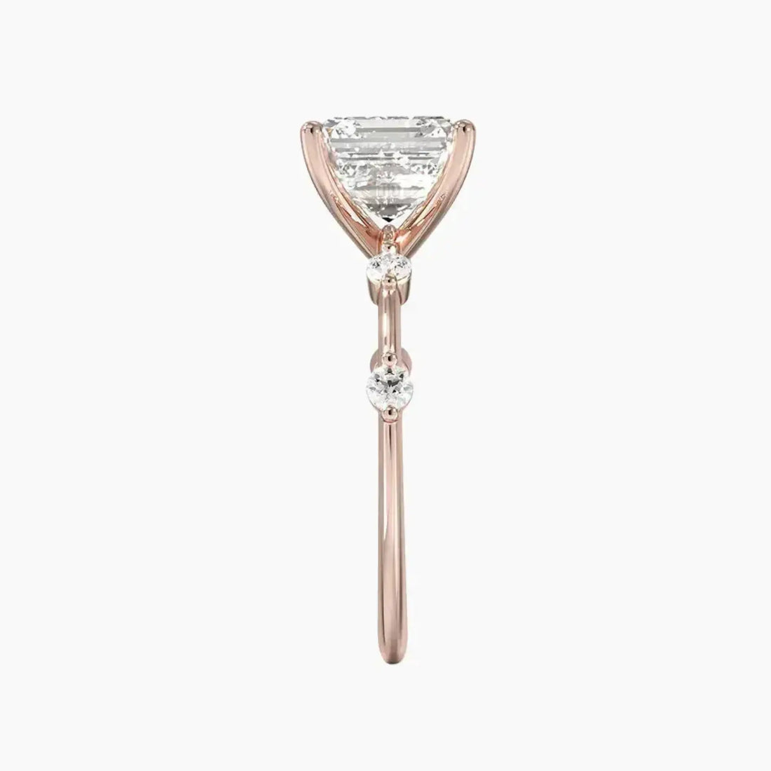 Sena Asscher Designer 2 Carat Lab Grown Diamond Engagement Ring in 18K Yellow Gold