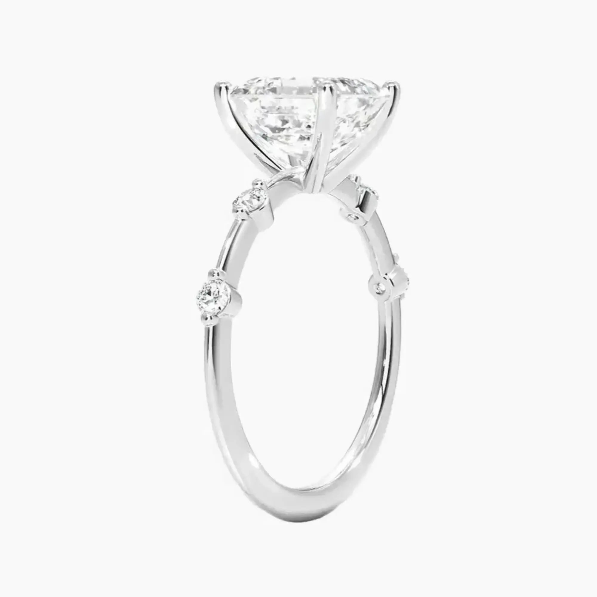 Sena Asscher Designer 1 Carat Lab Grown Diamond Engagement Ring in 14K Yellow Gold