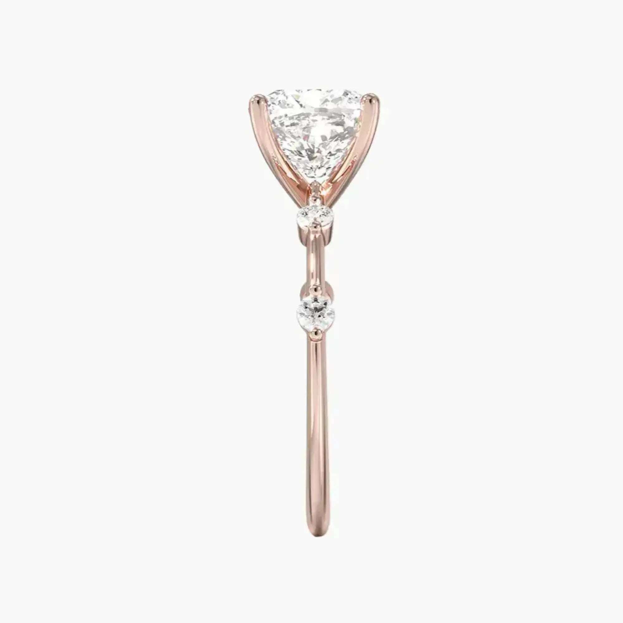 Sena Cushion Designer 2.5 Carat Lab Grown Diamond Engagement Ring in 14K Yellow Gold