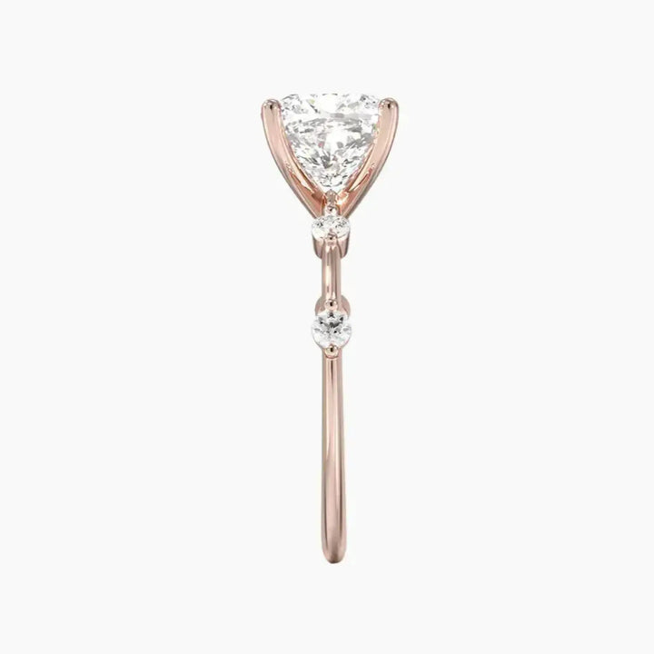 Sena Cushion Designer 1.5 Carat Lab Grown Diamond Engagement Ring in 14K Yellow Gold