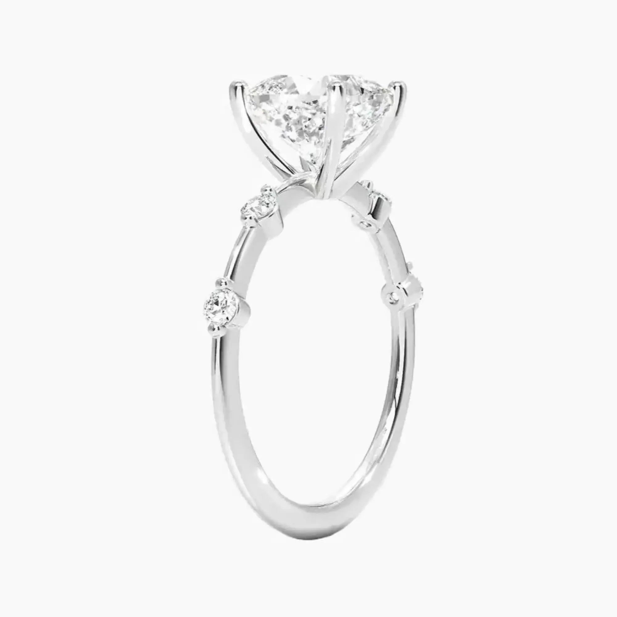 Sena Cushion Designer 3 Carat Lab Grown Diamond Engagement Ring in 18K Yellow Gold